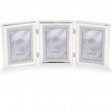 Lawrence Frames Plated Bead Hinged Triple Picture Frame LWF1850